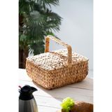 ACAR Wicker Kapaklı Hasır Piknik Sepeti - 36 cm ACR-297/6 Kahverengi ACR-297/6