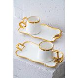 Acar Wisper Gold 2 Kişilik Kahve Fincan Takımı Kai-07645 Altın