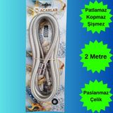 Acarlar Paslanmaz Çelik 2 Metre Spiral Duş Başlığı Hortumu 1.kalite
