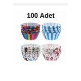 Acarlar Ticaret 100 Adet Kağıt Kek Kapsülü | Muffin Cupcake Kek Kapsülü | 100'lü Kağıt Kek Kalıbı