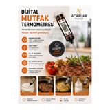 Acarlar Ticaret Dijital Gıda Termometresi Sıvı Gıda Et Su Süt Yiyecek Sıcaklık Ölçer Mutfak Gıda Termometresi Ölçüm
