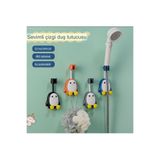 Acarlar Ticaret Karikatür Penguen Duş Başlığı Tutucu Duş Başlığı Tuvalet Fırçası için