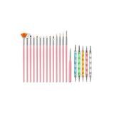 Acarlar Ticaret Nail Art Tırnak Süsleme Desen Fırça 15'li Ve Dot Kalem Seti 5'li
