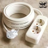 Acaroğlu - 15 Metre 3X2,5Mm² Ttr Kablo | İkili Uzatma Grup Priz