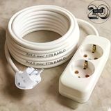 Acaroğlu - 20 Metre 3X2,5Mm² Ttr Kablo | İkili Uzatma Grup Priz