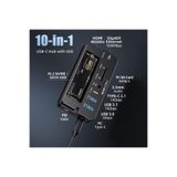 Acasis 10 Gbps, 10 in 1, M.2 NVMe SSD, 100W PD, HDMI 4K@60Hz, Gigabit Ethernet, 1x10Gbps Type-C, AC CM073S
