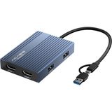 Acasis Ds0602 Type-c & Usb-a Harici Ekran Kartı Kiti - 2xhdmı 4k 60hz, 2x Usb-a 2.0, 100w Pd, Tak Çalıştır, Çoklu Ekran Adaptörü Ds0602