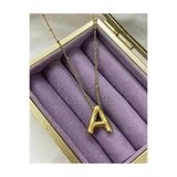 Accessories Üç Boyutlu Çelik A Harfli Balon Gold Renk Kolye
