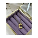 Accessories Üç Boyutlu Çelik C Harfli Balon Gold Renk Kolye