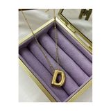 Accessories Üç Boyutlu Çelik D Harfli Balon Gold Renk Kolye