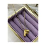 Accessories Üç Boyutlu Çelik F Harfli Balon Gold Renk Kolye