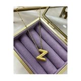 Accessories Üç Boyutlu Çelik Z Harfli Balon Gold Renk Kolye