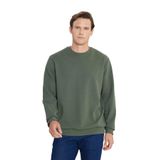AC&Co / Altınyıldız Classics 2 İplik Sıcak Tutan Standart Fit Normal Kesim Bisiklet Yaka Dokulu Sweatshirt, Renk Haki, Beden XL