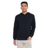 AC&Co / Altınyıldız Classics 2 İplik Sıcak Tutan Standart Fit Normal Kesim Kapüşonlu Dokulu Cepli Sweatshirt, Renk Siyah, Beden S