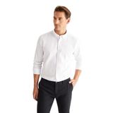 AC&Co / Altınyıldız Classics 2'li Pamuklu Kolay Ütülenebilir Slim Fit Dar Kesim Oxford Gömlek Paketi, Renk Siyah-Beyaz, Beden L