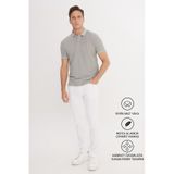 Ac&Co / Altınyıldız Classics 465126598 Düğmeli Polo Yaka Cepsiz Slim Fit Erkek Tişört Taş Rengi Taş
