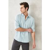 AC&Co Altınyıldız Classics 4A2022200073 Slim Fit Dar Kesim Düğmeli Yaka Flamlı Casual Gömlek