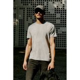 AC&Co / Altınyıldız Classics 4A4800000001GMJXS Slim Fit Bisiklet Yaka Pamuklu Erkek Tişört Gri Melanj