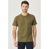 AC&Co / Altınyıldız Classics 4A4800000001HAKXS Slim Fit Bisiklet Yaka Kısa Kol Pamuklu Erkek Tişört Haki