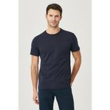 AC&Co / Altınyıldız Classics 4A4800000001LACXS Slim Fit Bisiklet Yaka Kısa Kol Pamuklu Erkek Tişört Lacivert