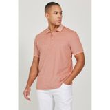 AC&Co / Altınyıldız Classics 4A4820200047KTES Düğmeli Polo Yaka Cepsiz Slim Fit Erkek Tişört Kiremit - Bej