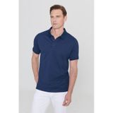 Ac&Co / Altınyıldız Classics 4A4820200047LaaXL Düğmeli Polo Yaka Cepsiz Slim Fit Erkek Tişört Lacivertvert Lacivert