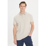 AC&Co / Altınyıldız Classics Altinyildiz Classics Erkek Safari Slim Fit Dar Kesim Polo Yaka %100 Pamuk Tişört 4A4820200001SAFXXL Krem