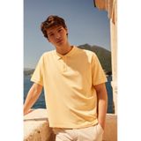 AC&Co / Altınyıldız Classics Altinyildiz Classics Erkek Sarı Slim Fit Dar Kesim Polo Yaka %100 Pamuk Tişört 4A4820200001SARXL Sarı
