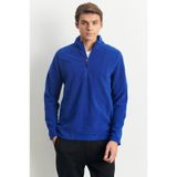 AC&Co / Altınyıldız Classics Anti-Pilling Tüylenme Yapmayan Bato Yaka Erkek Polar Sweatshirt 4A5221100016SKSS Karamel