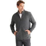 AC&Co / Altınyıldız Classics Anti-Pilling Tüylenme Yapmayan Standart Fit Bato Yaka Sweatshirt Polar Ceket, Renk Antrasit-Melanj, Beden M