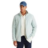 AC&Co / Altınyıldız Classics Anti-Pilling Tüylenme Yapmayan Standart Fit Bato Yaka Sweatshirt Polar Ceket, Renk Cagla, Beden 3XL