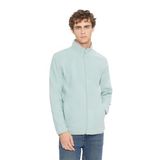 AC&Co / Altınyıldız Classics Anti-Pilling Tüylenme Yapmayan Standart Fit Bato Yaka Sweatshirt Polar Ceket, Renk Cagla, Beden M
