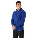AC&Co / Altınyıldız Classics Anti-Pilling Tüylenme Yapmayan Standart Fit Bato Yaka Sweatshirt Polar Ceket, Renk Saks Mavi, Beden S