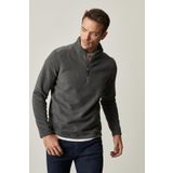 AC&Co / Altınyıldız Classics Anti-Pilling Tüylenme Yapmayan Standart Fit Dik Yaka Polar Sweatshirt, Renk Antrasit, Beden S