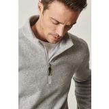 AC&Co / Altınyıldız Classics Anti-Pilling Tüylenme Yapmayan Standart Fit Dik Yaka Polar Sweatshirt, Renk Gri Melanj, Beden S