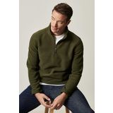 AC&Co / Altınyıldız Classics Anti-Pilling Tüylenme Yapmayan Standart Fit Dik Yaka Polar Sweatshirt, Renk Haki, Beden M