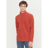 AC&Co / Altınyıldız Classics Anti-Pilling Tüylenme Yapmayan Standart Fit Dik Yaka Polar Sweatshirt, Renk Kahverengi, Beden 3XL