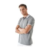 AC&Co / Altınyıldız Classics Düğmeli Polo Yaka Cepsiz Slim Fit Erkek Tişört Gri