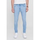 AC&Co / Altınyıldız Classics Ekstra Slim Fit Dar Kesim Pamuklu Riss Erkek Jean Kot Pantolon Mavi
