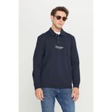 AC&Co Altınyıldız Classics Erkek 2 İplik Pamuklu Polo Yaka Sweatshirt Lacivert S