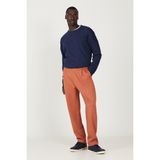 AC&Co / Altınyıldız Classics Erkek Acık Kahve Oversize Bol Kesim Desenli Pantolon