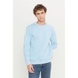 AC&Co / Altınyıldız Classics Erkek Açık Mavi Standart Fit Normal Kesim Içi Polarlı 3 Iplik Bisiklet Yaka Pamuklu Sweatshirt