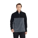 AC&Co Altınyıldız Classics Erkek Anti-Pilling Dik Yaka Polar Sweatshirt Siyah Melanj XL