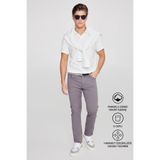 AC&Co / Altınyıldız Classics Erkek Antrasit Diz İzi Yapmayan Slim Fit Dar Kesim 5 Cep Pamuklu Kanvas Esnek Casual Pantolon