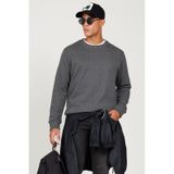AC&Co / Altınyıldız Classics Erkek Antrasıt Melanj Standart Fit Normal Kesim İçi Polarlı Bisiklet Yaka Sweatshirt Antrasit