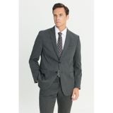 AC&Co / Altınyıldız Classics Erkek Antrasıt Slim Fit Dar Kesim Mono Yaka Takım Elbise Antrasit