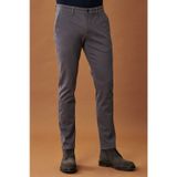 AC&Co / Altınyıldız Classics Erkek Antrasıt Slim Fit Dar Kesim Pamuklu Esnek Chino Pantolon