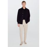 AC&Co / Altınyıldız Classics Erkek Bej Slim Fit Dar Kesim Beli Bağlamalı Yan Cepli Casual Jogger Pantolon