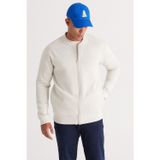 AC&Co / Altınyıldız Classics Erkek Bej Standart Fit Normal Kesim İçi Polarlı Kolej Yaka Pamuklu Sweatshirt Ceket