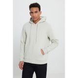 AC&Co / Altınyıldız Classics Erkek Bej Standart Fit Normal Kesim Kapüşonlu Fermuarlı Sweatshirt Bej